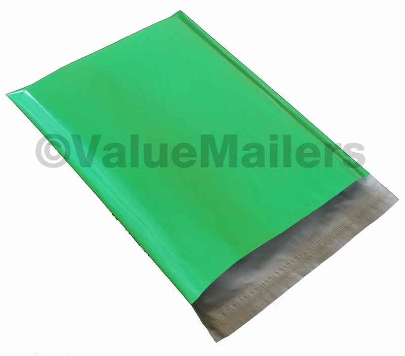 100 14×18.5 GREEN Poly Mailers Shipping Envelopes Couture Boutique Quality Bags