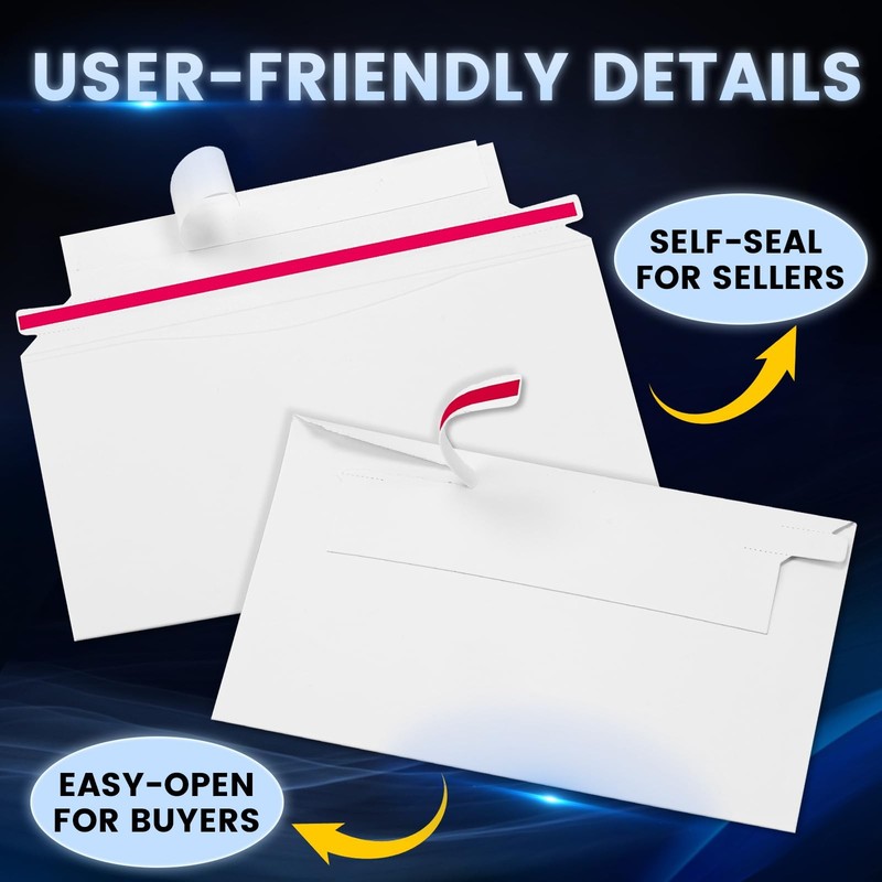 180 Pack Mailer Trading Card Envelopes，7" x 4.35" Trading Card Mailers for Sh... gallery