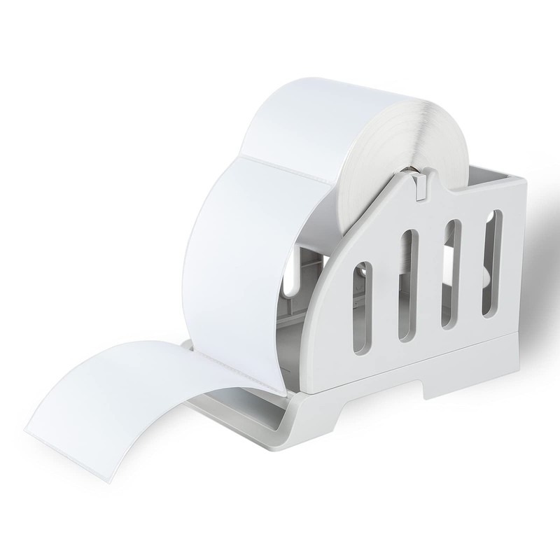 Ü Heartray Label Holder for Rolls and Fan-Fold Labels,4×6 Stand 4 INCH, White