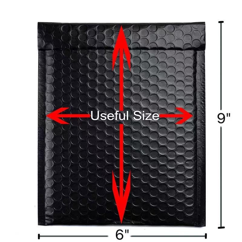 Bubble Mailers 6x10 inch 100 Pack Black Usable Size 6x9" Thick Padded Envelop... gallery