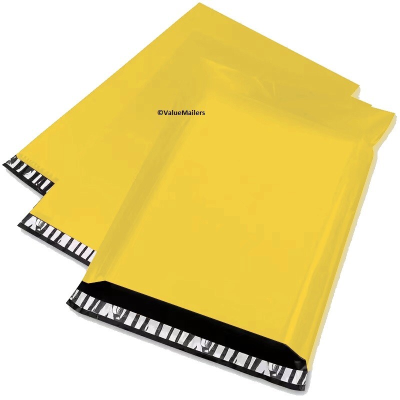 100 12×15.5 YELLOW Poly Mailers Shipping Envelopes Couture Boutique Quality Bags