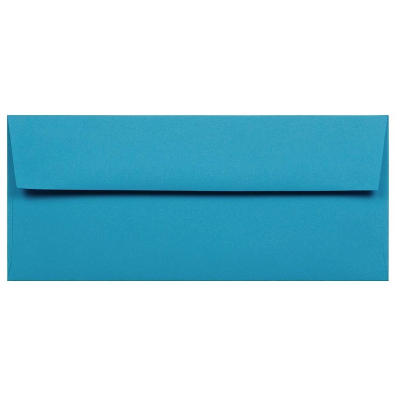 Jam Paper 10 Business Colored Envelopes – 4 1/8 X 9 1/2 – Blue Recycled –