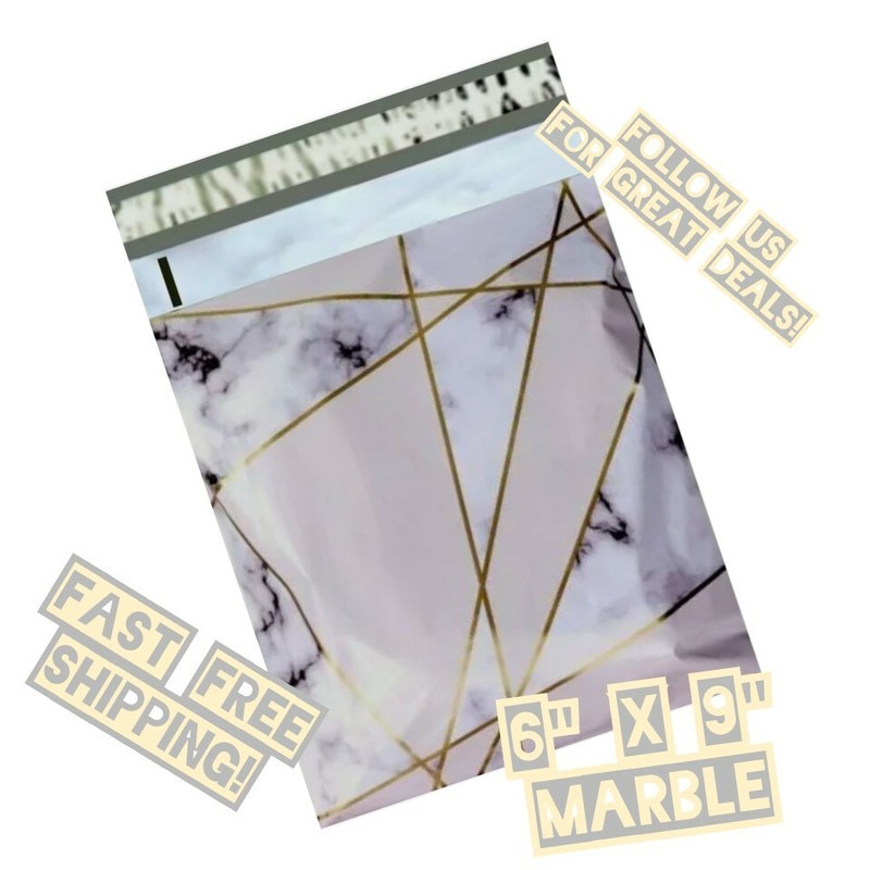 uPaknShip 6×9 Marble Print designer poly mailers shipping envelopes