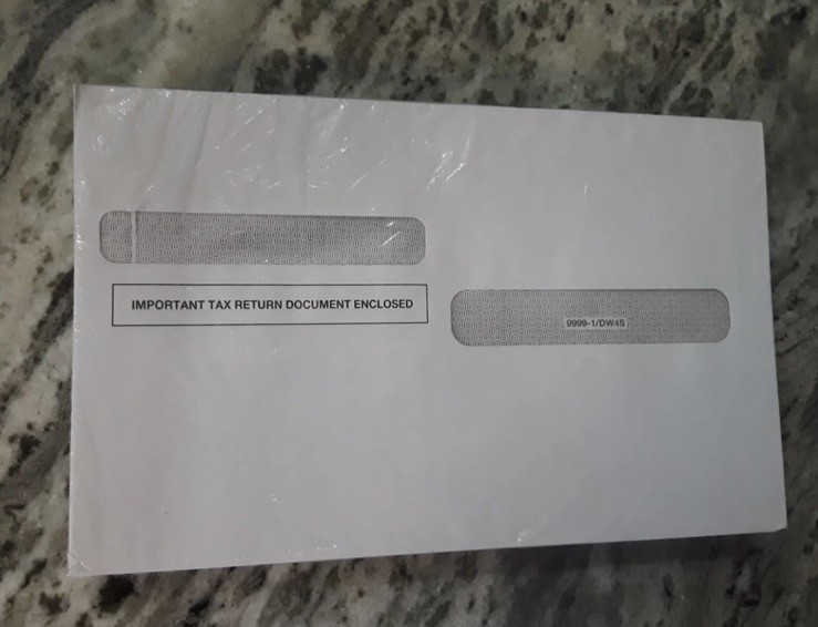 50/pk ~ W-2 ENVELOPES for 4-up tax forms SELF-SEAL 9″ x 5-5/8″ #9999-1 DW4S