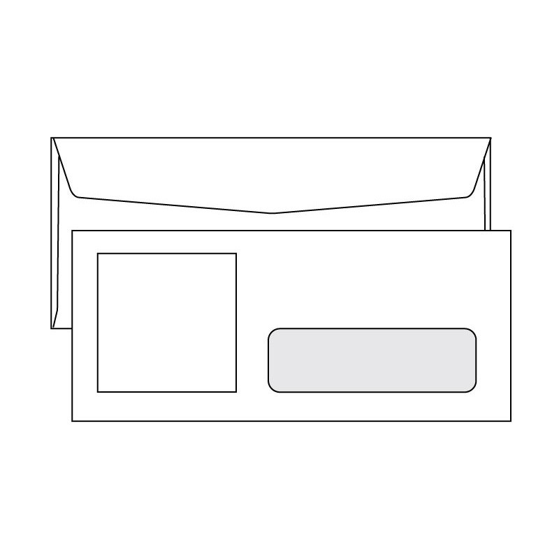 #10 4-1/8″ x 9-1/2″ Peel ‘n View Detachable Note/Hidden Window Envelopes, Right