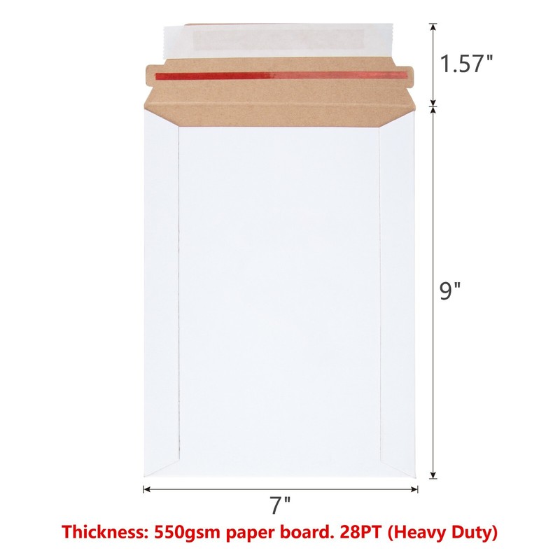 KSK Packaging 7″ x 9″ Rigid Mailers Flat Board/Paper Board Mailers Heavy Duty