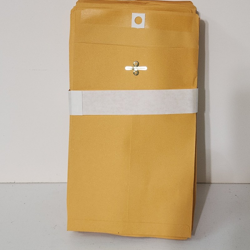 6in x 9 in gummed 28lb manila envelopes with clasps 100 envelopes