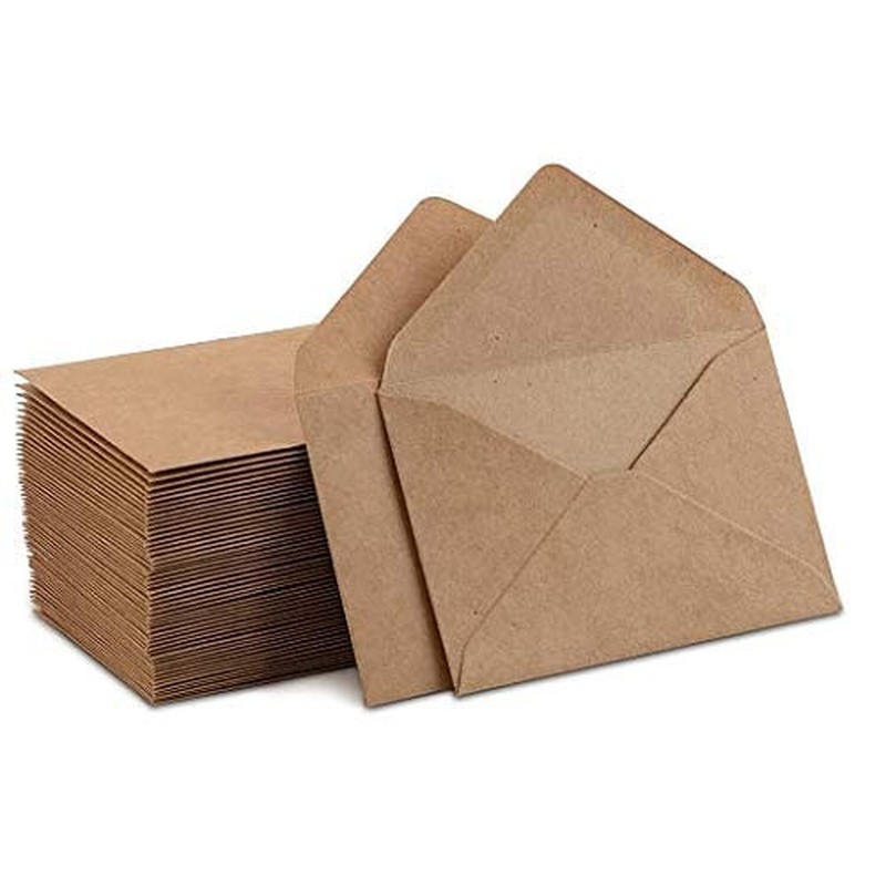 Kraft Mini Envelopes Brown Kraft Envelopes for Gift Cards and Business Cards ...
