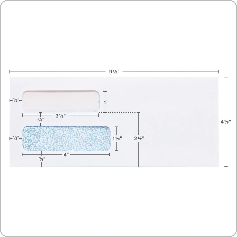 #10 Double-Window Self-Seal Security Envelopes, For Business Statements, Invo... gallery