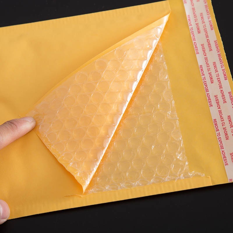 10Pcs 4x8" Self Seal Kraft Bubble Mailers Padded Envelopes Yellow Shipping Bags gallery