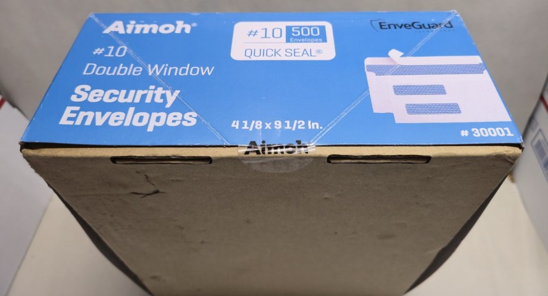 Aimoh 500#10 Single Left Window SELF Seal Security Envelopes - Super Strong Quic gallery