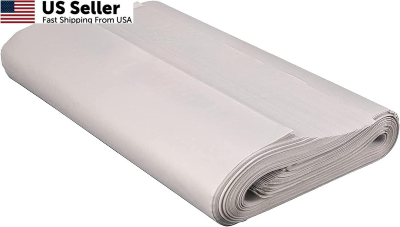 WAUPPY 200 Sheets Newsprint Packing Paper 200 (15"W x 26"L), white