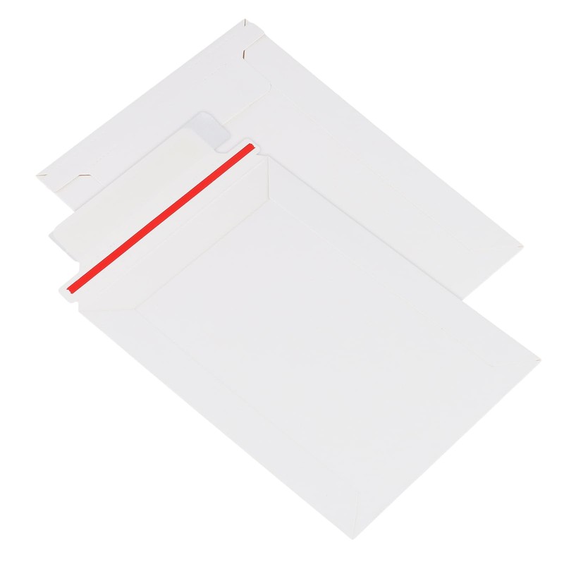 200 PCS Rigid Mailers 250 GSM Self Seal White Cardboard Stay Flat Envelopes gallery