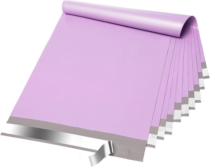 50 Light Purple 12x15.5 Poly Mailers - Waterproof Heavy Duty Shipping Bags gallery