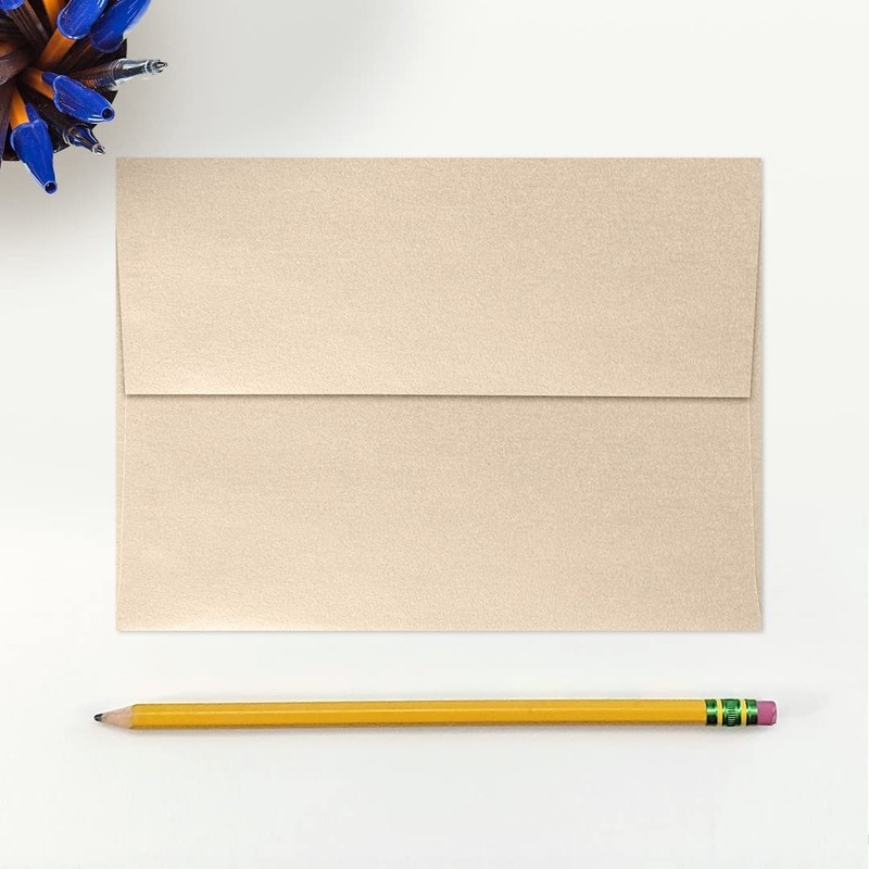 LUXPaper A7 Taupe Metallic Envelopes 5 1/4 x 7 1/4 Peel & Press 80lb 50pk gallery