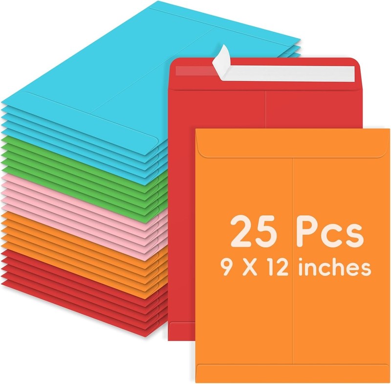 9×12 Self Seal Manila Envelopes 25 Pack