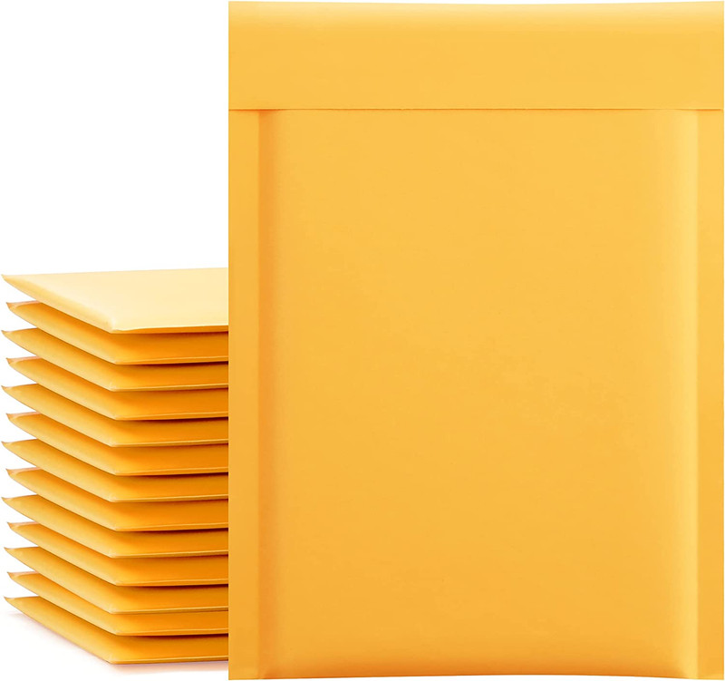 Kraft Bubble Mailers 6X10 Inch 100 Pack Usable Size 6X9 Inch Yellow Padded Envel