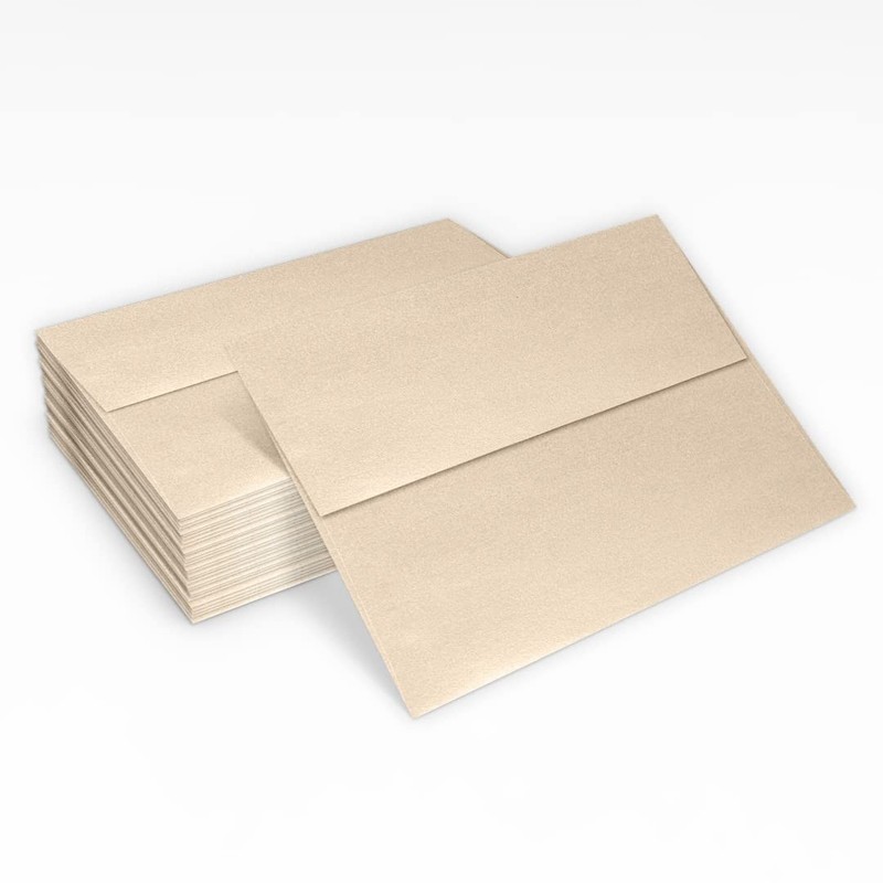 LUXPaper A7 Taupe Metallic Envelopes 5 1/4 x 7 1/4 Peel & Press 80lb 50pk gallery