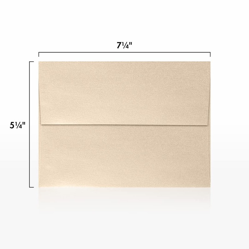LUXPaper A7 Taupe Metallic Envelopes 5 1/4 x 7 1/4 Peel & Press 80lb 50pk gallery