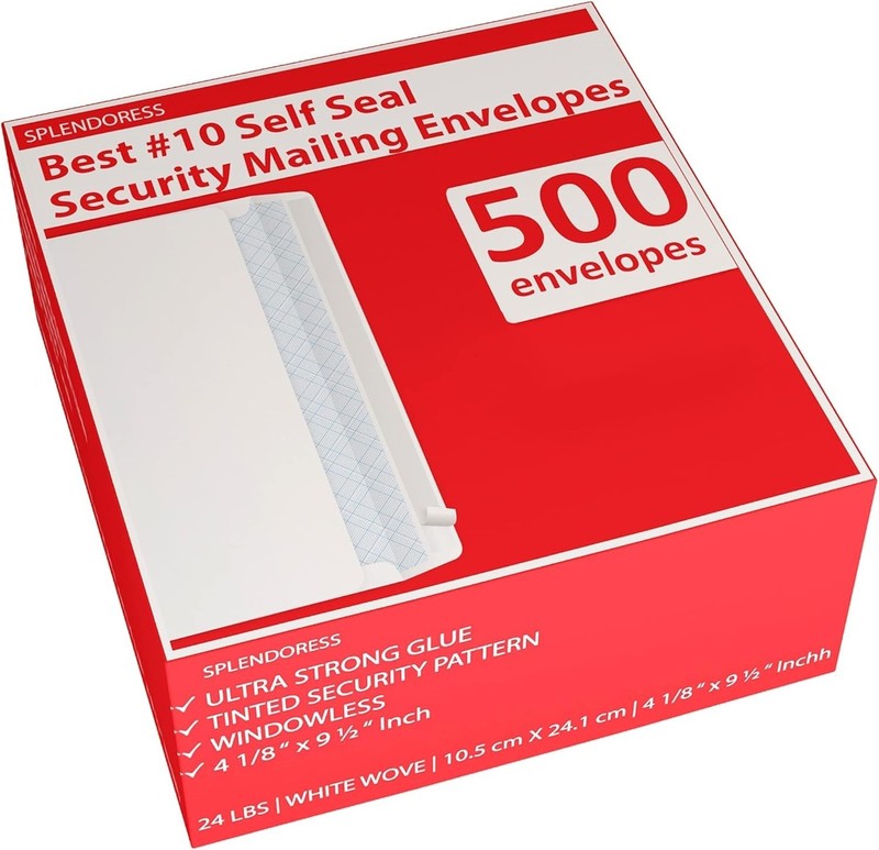 No. 10 White Envelopes | 4-1/8 x 9-1/2 | 500 Pack gallery