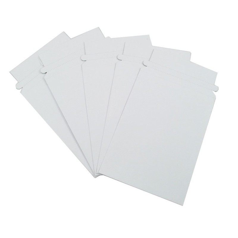 600 – 6 x 8 White Stay Flat Photo Document Cardboard Mailer Envelope Wholesale