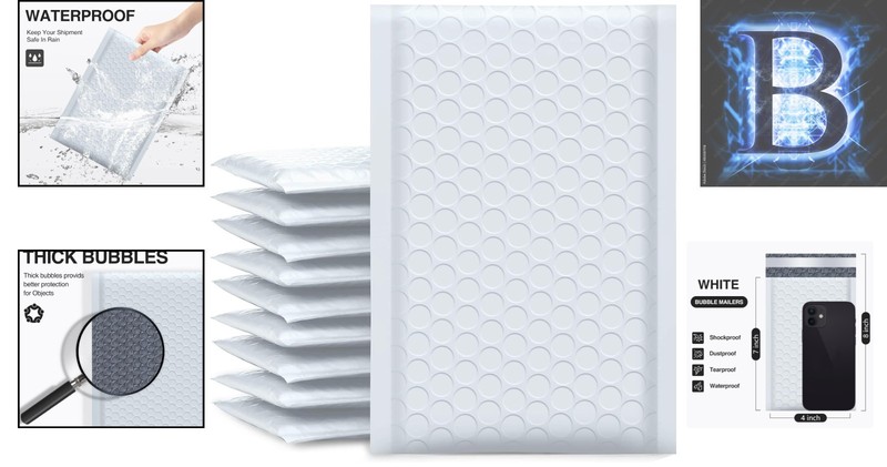 Durable 50-Pack Opaque Bubble Mailers 4x8 Inch – Ideal for Small Business Needs gallery
