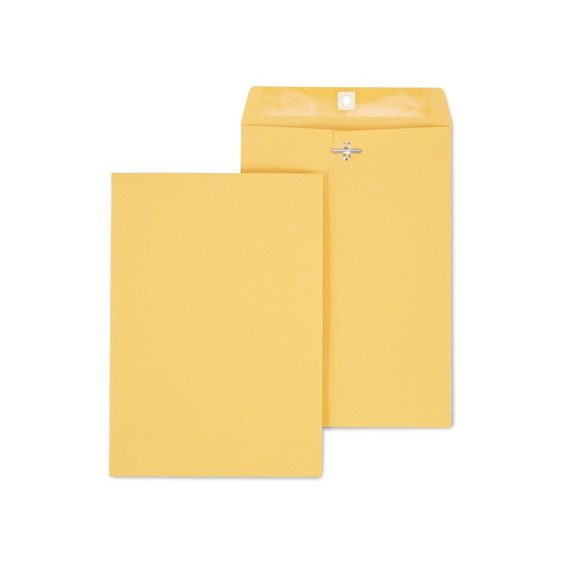 Staples 7.5 x 10.5 Kraft Clasp Envelopes, Brown, Reinforced One Size, Brown