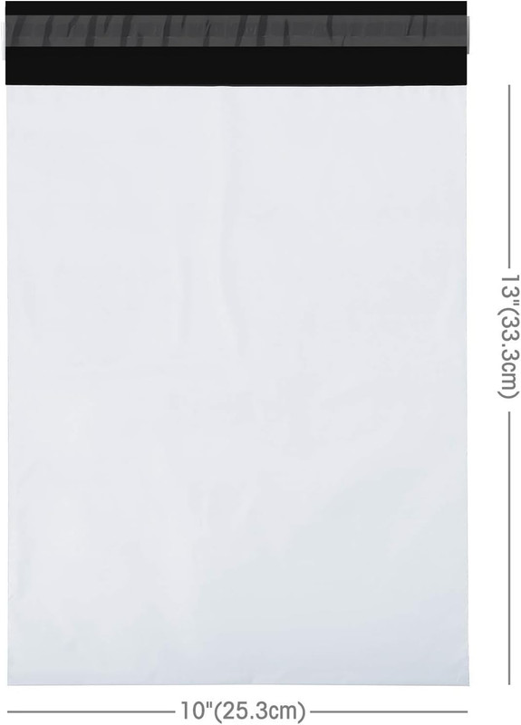 10X13 200 Pcs White Poly Mailers Shipping Envelopes, Self-Sealing Envelopes, Bou gallery