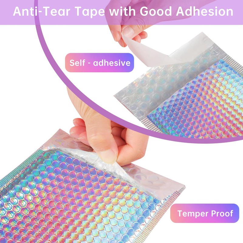 50 Pcs Metallic Bubble Mailers Poly Padded Envelopes Waterproof Self Seal Adh... gallery