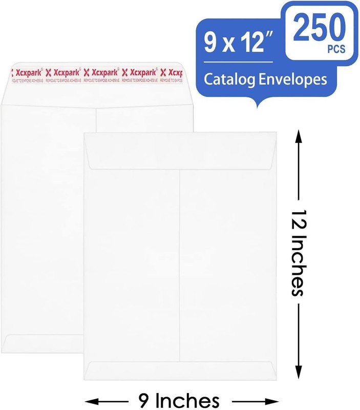 Fabulous 250 Pack of 9x12 Security Envelopes - Self-Seal, Printable Kraft Style gallery