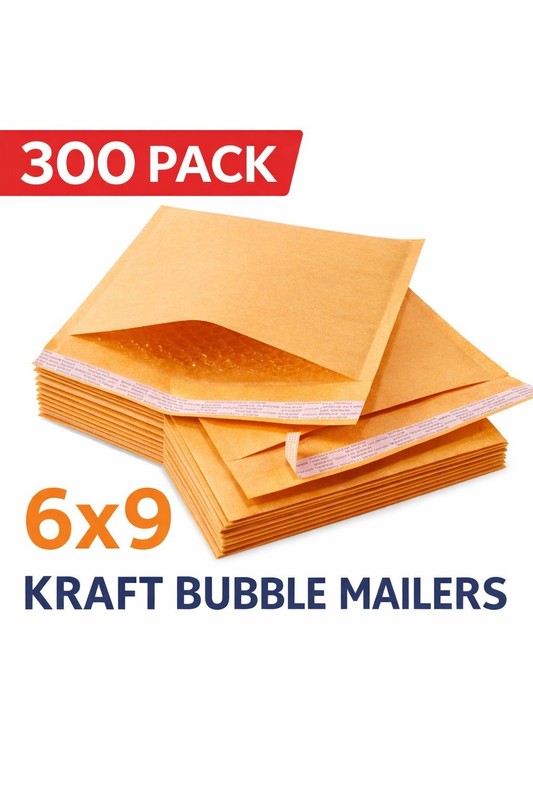 👉 300 #0 6×9 Kraft Bubble Mailers Padded Shipping Mailing Bags Self Seal