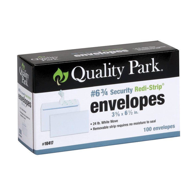 #6 3/4 Self-Seal Security Envelopes, Security Tint and Pattern, Redi-Strip Cl…