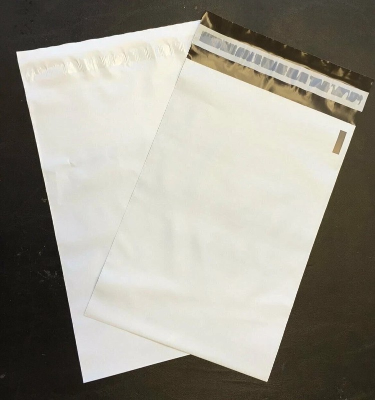 #2 (9"x12") Self-Seal Unlined White Poly Mailers Courier Mailing Envelopes Light gallery