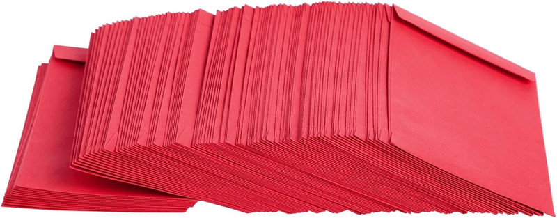 Red Envelopes for Money - 3.5 X 6.5 In, 100 Pack, Paper - for Cash & Coins - Sma gallery