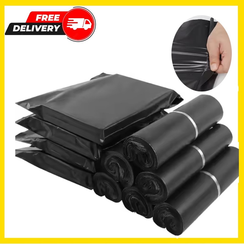 100 Pack Poly Mailers Shipping Bags Envelopes Premium Bag Back 13.8×8 Inches