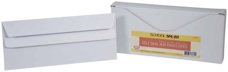 Self-Seal Envelopes Number 10 24 lb White Pack of 50