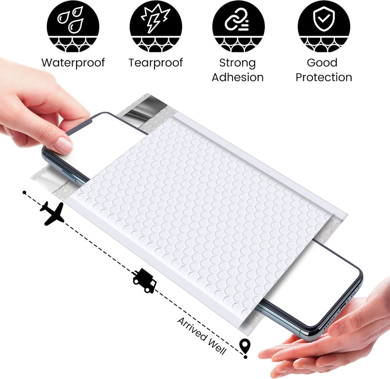 Bubble Mailer 6X10" 100 Pack White Bubble Mailers Usable Size 6X9" Self Seal Pad gallery