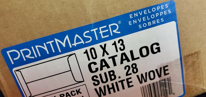 100 ct. • 10″ X 13″ • White • Kraft Catalog Shipping Mailer • Envelopes • Gummed