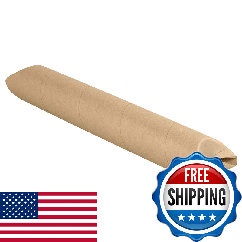 Aviditi Snap Seal Kraft Mailing Tubes 3 X 12 Inches Pack Of 24 For Storing