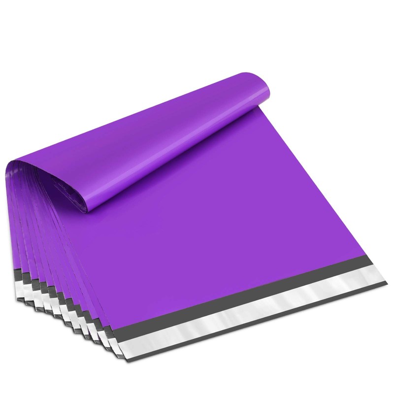 Poly Mailers 9×12 Inch Purple 200 Pack Shipping Bags #3 Strong Mailing Envelo…