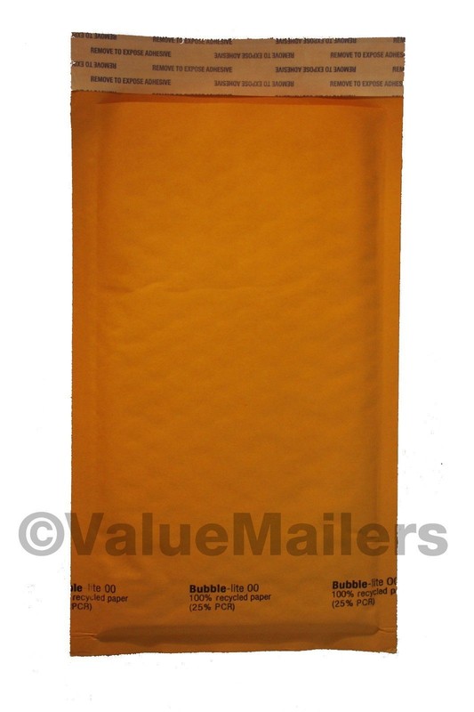 #00 Bubble Lite 5×10 Kraft Bubble Mailers Padded Envelopes Bags 100, 250 To 2000