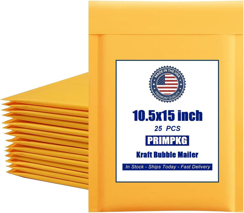 Bubble Mailer Envelopes, 25 Pack Kraft Padded Envelopes, Large Bubble Mailers 10 gallery