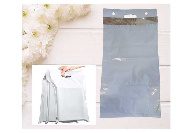 Poly Mailers with Handle 27×14 Inch Self Sealing heavyduty Shipping Bags white
