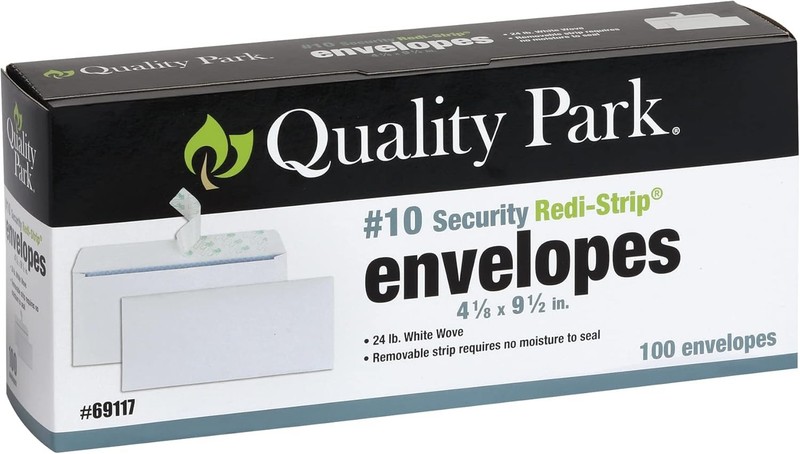 100 Redi-Strip Security Envelopes, 24 lb White Wove, Fast Self-Seal Design gallery