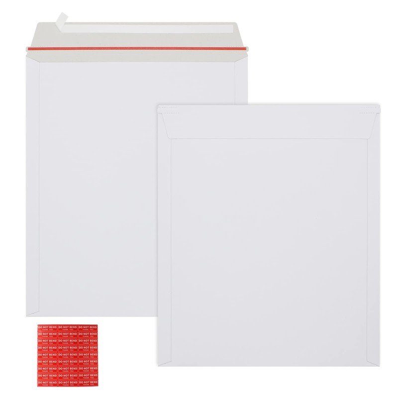 25 Pack 12.75×15 inch Rigid Mailer Self Seal Photo Document Mailers Stay Flat…