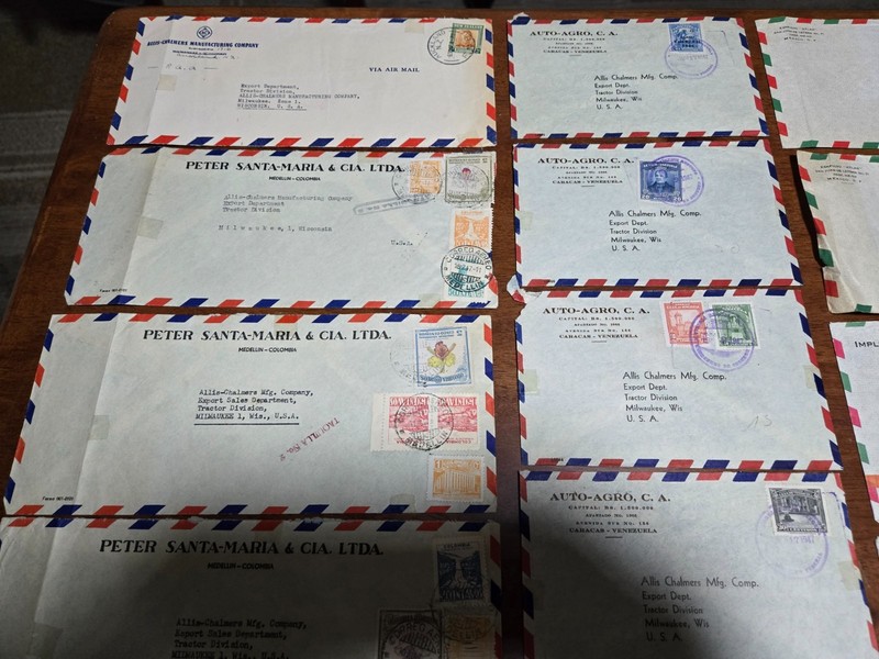 1947 Airmail Envelopes Lot Mexico, Paris, India, Chile etc to Allis Chalmers USA gallery