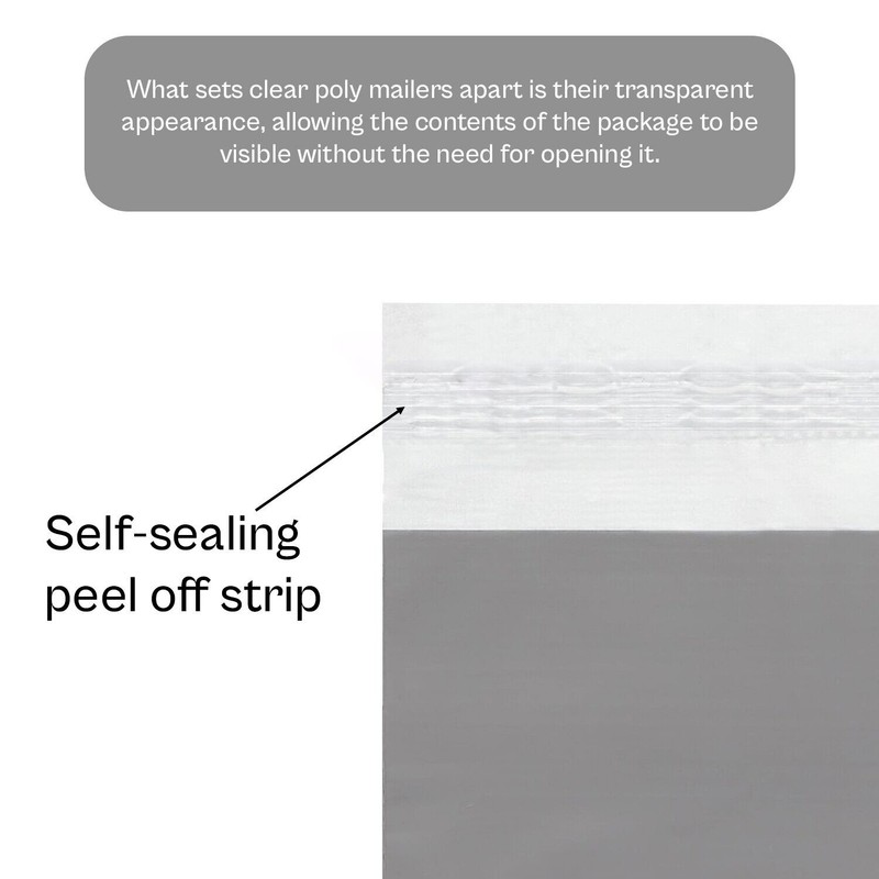 2000 Pcs Clear Poly Mailers Shipping Bag 2.5 Mil 6x9 For Promotional Materials gallery