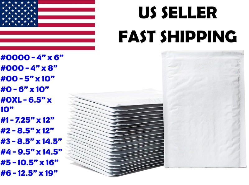 POLY BUBBLE MAILERS SELF SEAL SHIPPING MAILING PADDED BAGS ENVELOPES ANY SIZE