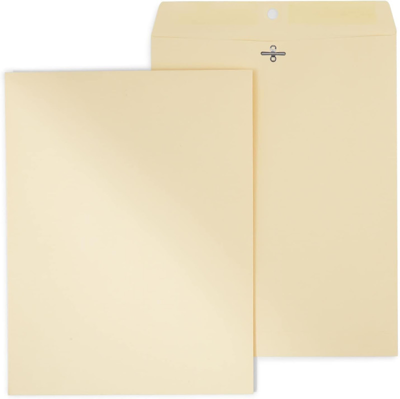 10 X 13 Clasp Gummed Heavy Duty 32 Lb. Envelopes 100/Box Manila #122069 gallery