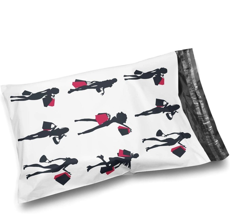 100 Designer 10×13 Poly Mailers 2ml Shopping Envelope Mailers Glossy Ladies New